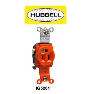 Isolated Ground Straight Blade Single 5-15R Receptacle