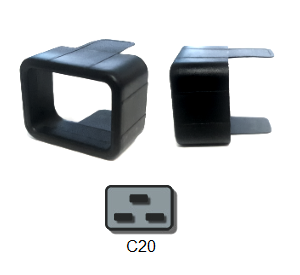 IEC C20 Power Cord Retention Sleeve