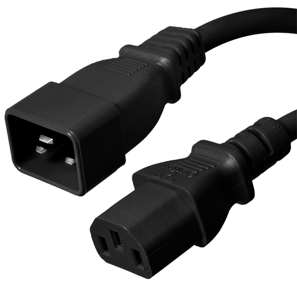 C20 to C13 Plug Adapter, 15A, 250V, 14/3 SJT