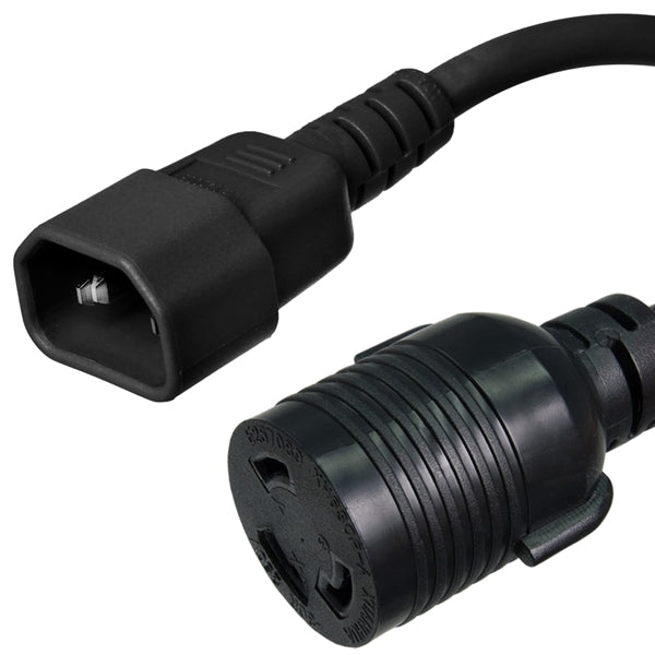 C14 to L6-30R Plug Adapter, 15A, 250V, 14/3 SJT