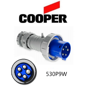 Cooper 530P9W Plug - 30A, 220V - 250V 4-Pole / 5-Wire, IEC60309
