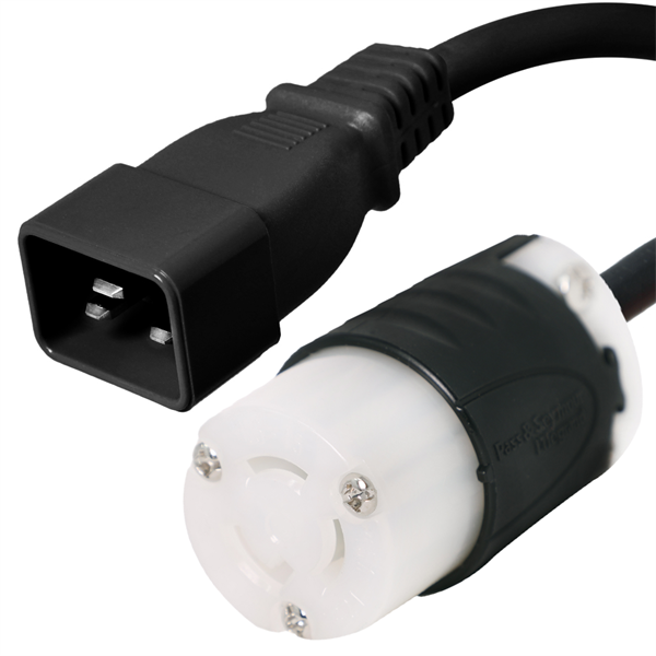 C20 to L5-15R Plug Adapter, 15A, 125V, 14/3 SJT