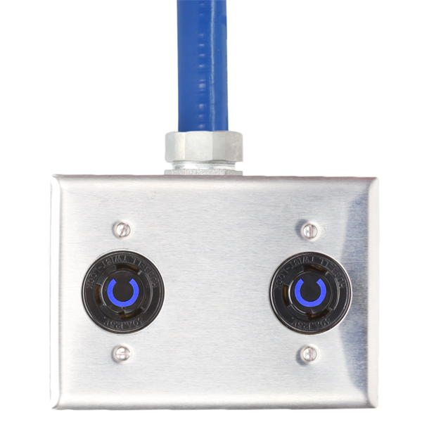 L6-20R Duplex PDU Whips, 20 Amps, 250V, 3-Wire Underfloor Cables
