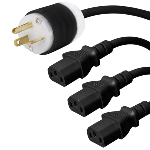6-20P to 3x C13 Splitter Power Cords