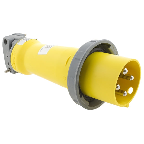 Hubbell HBL3100P4W Pin and Sleeve Plug 100A/125V