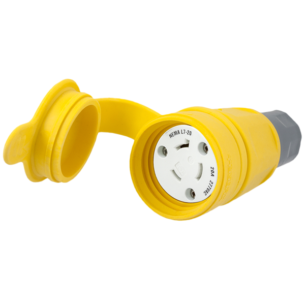 Hubbell HBL27W49 L7-20R Twist-Lock® Watertight Connector, 20A, 277V