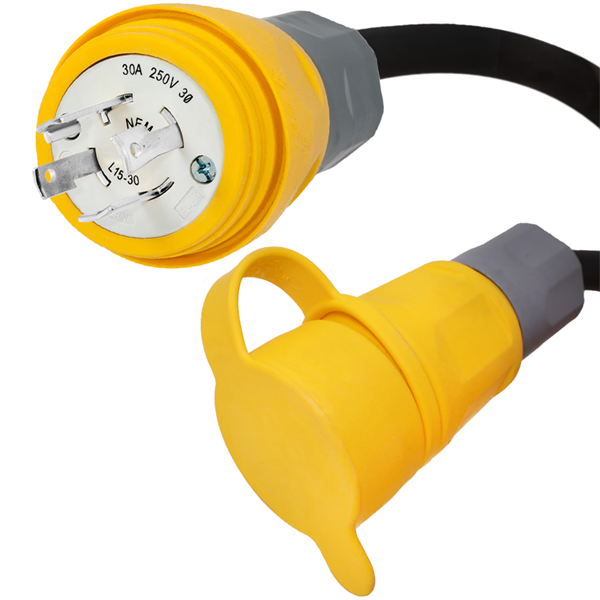 L15-30 Watertight Marine Extension Cords, 30A, 250V, 10/4 SJOOW