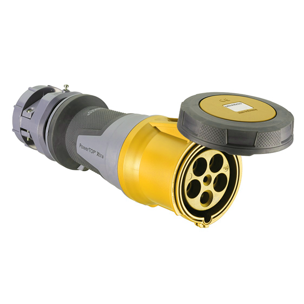 3100C4W Connector - 100A, 110V - 125V, 2-Pole / 3-Wire, IEC60309