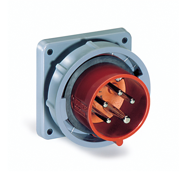 Mennekes ME4100B7W 100A, 480V, 3-Pole Pin and Sleeve IEC 60309 Inlet