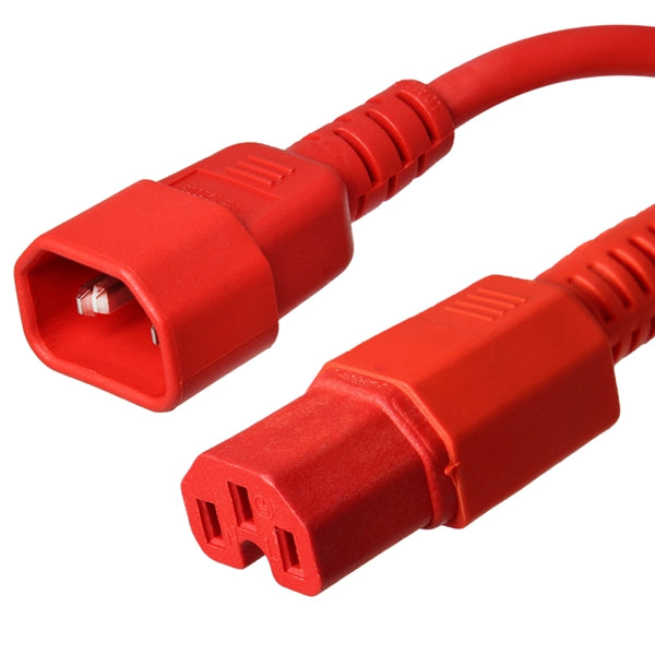 C14 to C15 Power Cords 15A, 250V, 14/3 SJT +