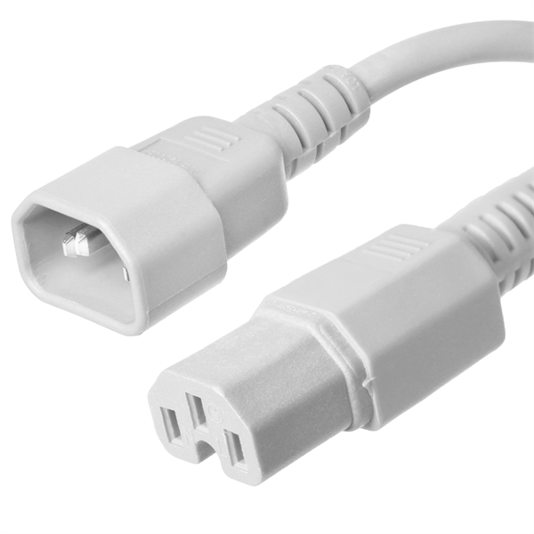 C14 to C15 Power Cords 15A, 250V, 14/3 SJT +