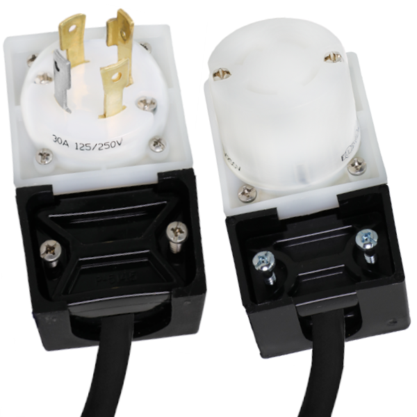 Angled L14-30 Locking Extension Cords, 30A, 125/250V, 10/4 SJOOW