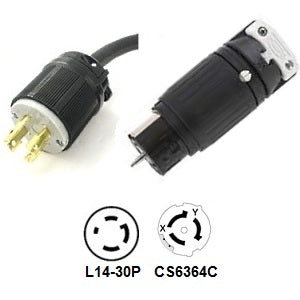 NEMA L14-30P to CS6364C Plug Adapter [1 Foot]