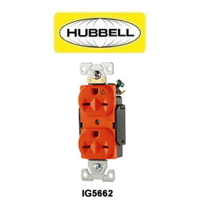 Isolated Ground Straight Blade Duplex 6-15R Receptacle