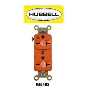 Isolated Ground Straight Blade Duplex 6-20R Receptacle