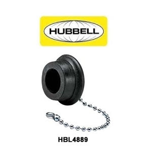 Midget Cover Cap for Flanged Inlets, 15A, 125V, 3-Wire, Black