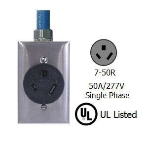 7-50R PDU Whips - 50A, 277V