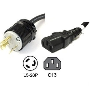 L5-20P to C13 Twist Lock Power Cord [25 Foot]