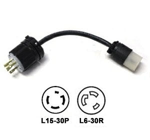 L15-30P to L6-30R Plug Adapter [1 Foot]