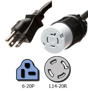 6-20P to L14-20R Plug Adapter