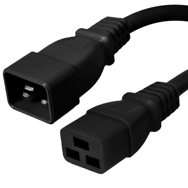 C20 to C19 Power Cords, 20A, 250V, 12/3 SJT+