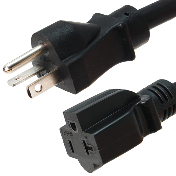 5-20P to 5-15/20R Plug Adapter Power Cord