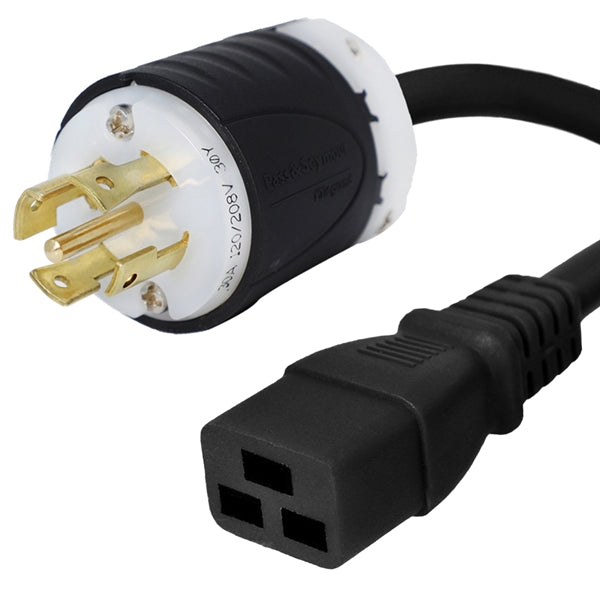 L21-30P to C19 Power Cords 20A, 208V, 12/3 SJT