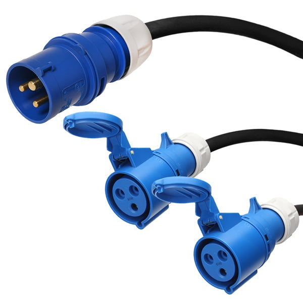 332P6 to 2 x 332C6 Splitter Power Cords