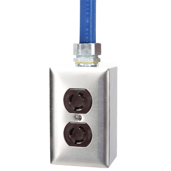 L6-15R Duplex PDU Whips, 15A, 250V, 3-Wire Underfloor Cables