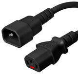 C14 to Locking C13 Power Cords, 10A, 250V, 18/3 SJT+