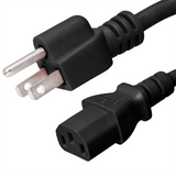 5-15P to C13 Power Cords, 10A, 125V, 18/3 SJT+