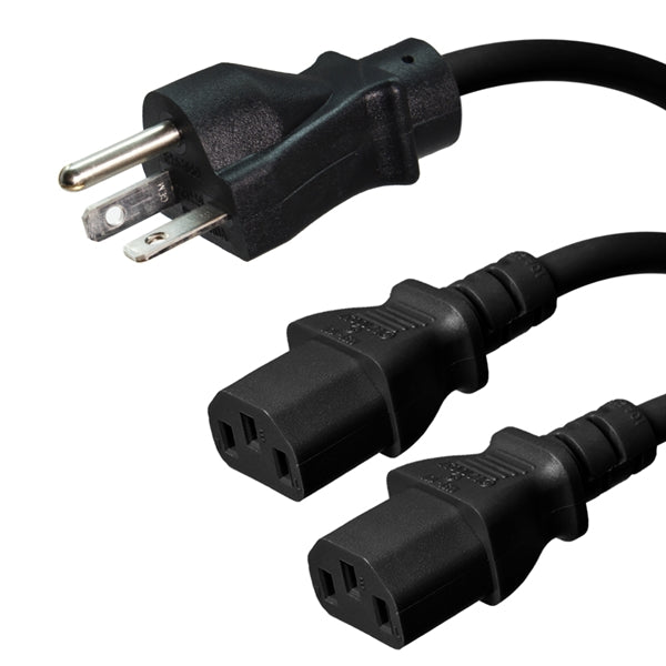 6-20P to 2x C13 Splitter Power Cords