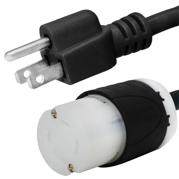 5-15P to L14-20R Plug Adapter Power Cord [1 Foot]