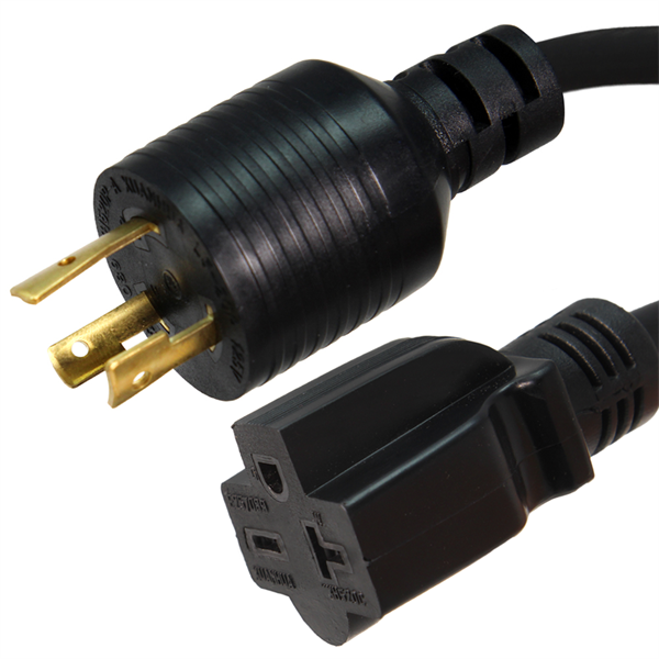 L6-20P to 6-15/20R Plug Adapter [1 Foot]