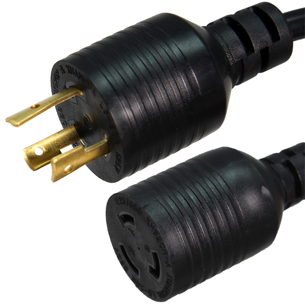 Molded L5-20 Extensions, 20A, 125V, 12/3 SJT