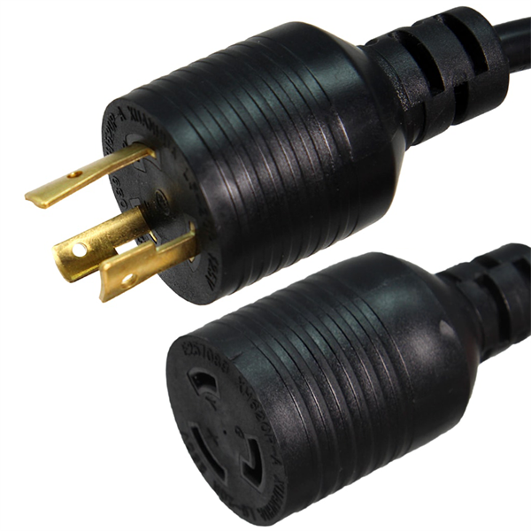 Molded L6-20 Extension Cords, 20A, 250V, 12/3 SJT