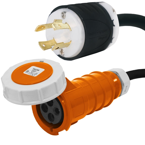 NEMA L14-20P to 420C12W Pin and Sleeve Connector [1 Foot]