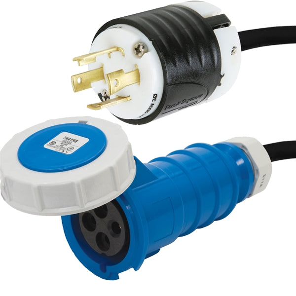 NEMA L15-20P to 420C9W Pin and Sleever Connector [1 Foot]