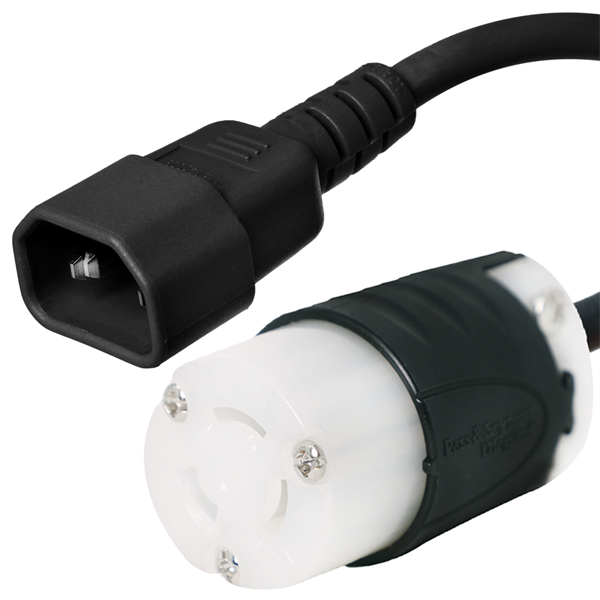 C14 to L6-15R Plug Adapter [1 Foot]