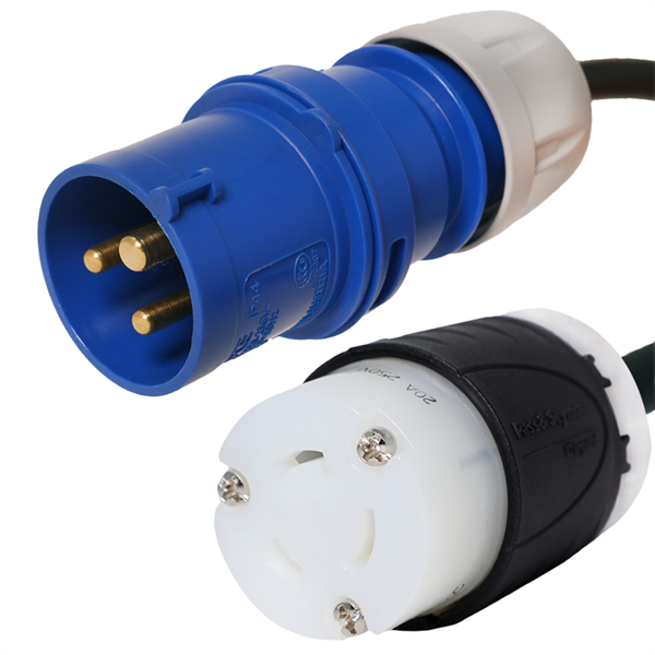 316P6 to NEMA L6-20R Plug Adapter [1 Foot]