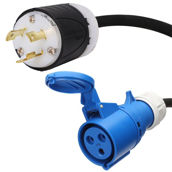 NEMA L6-30P to IEC 332C6 Plug Adapter [1 Foot]