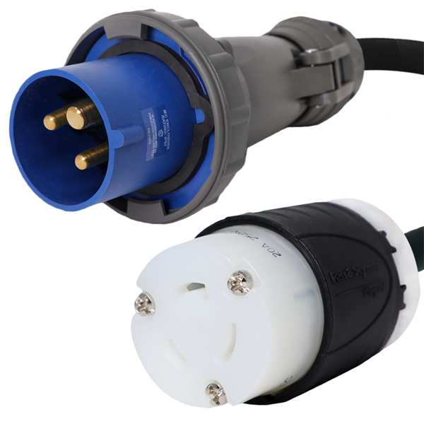 320P6W to L6-20R Plug Adapter [1 Foot]