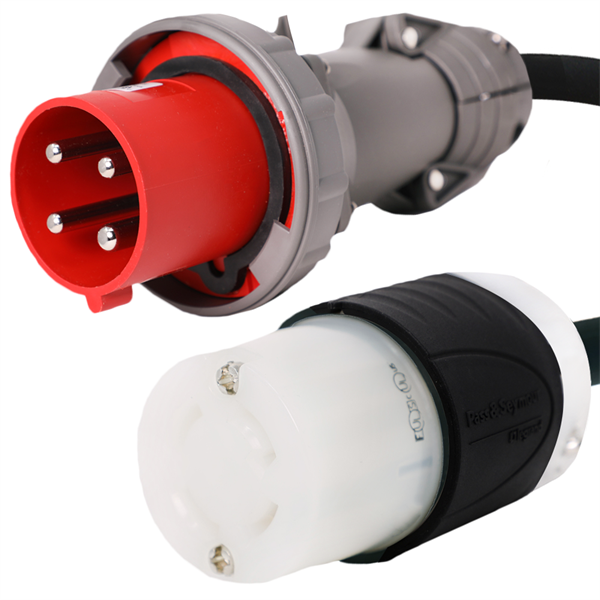 420P9W to NEMA L15-20R Plug Adapter [1 Foot]