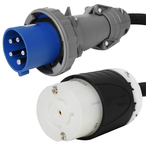 520P9W to L21-20R Plug Adapter [1 Foot]
