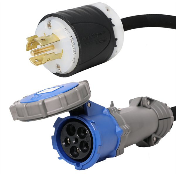 L21-20P to 520C9W Pin and Sleeve Connector [1 Foot]