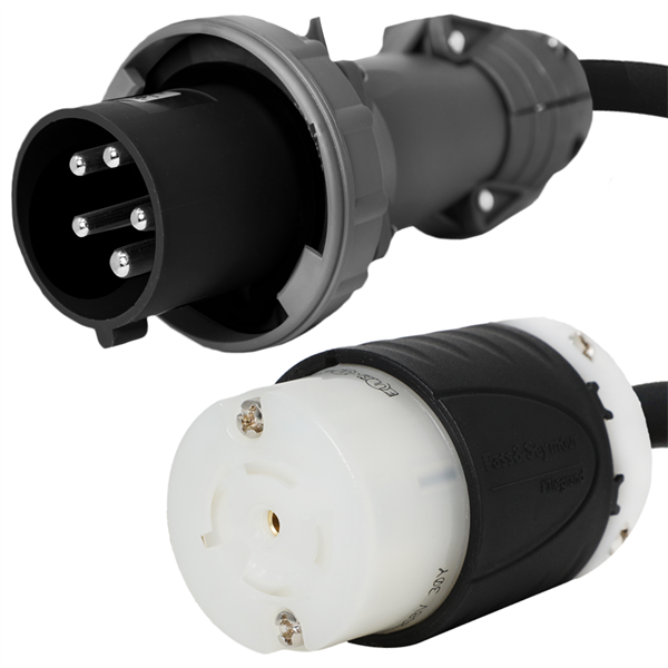 520P5W to L23-20R Plug Adapter [1 Foot]