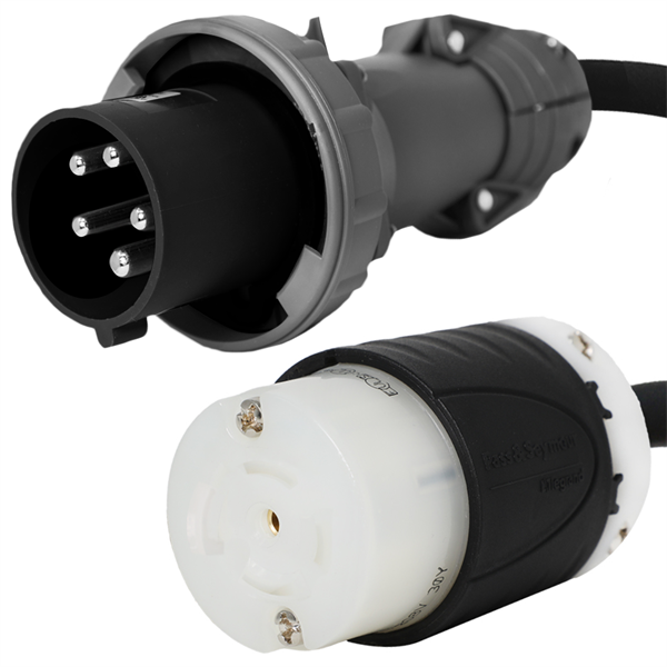 530P5W to L23-30R Plug Adapter [1 Foot]