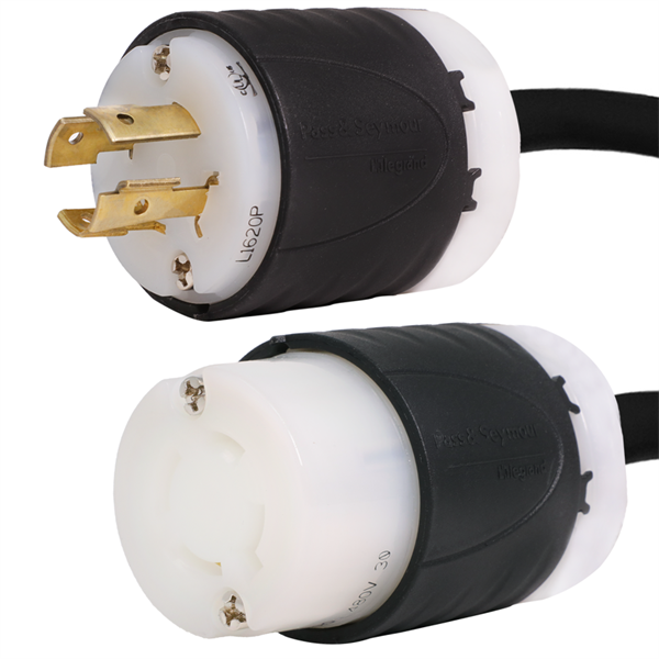 L16-20 Extension Power Cords, 20A, 480V, 12/4 SOOW