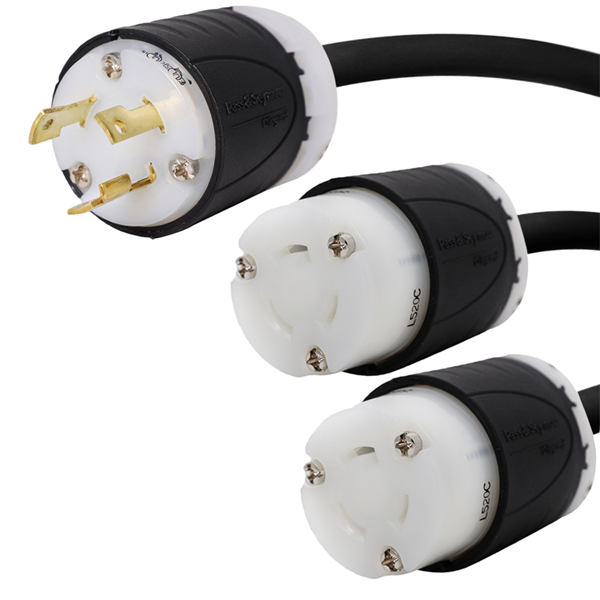 L5-30P to 2 x L5-20R Splitter Power Cords