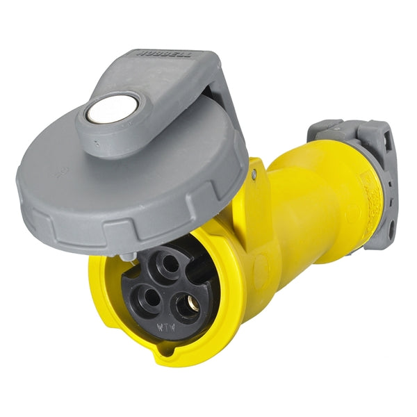 Hubbell HBL320C4W Pin and Sleeve Connector 20A/125V
